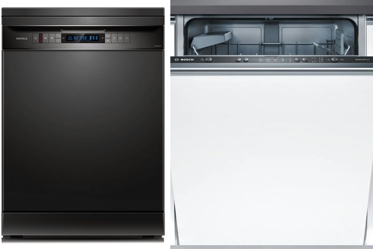 So sánh chi tiết máy rửa bát Bosch SMV25CX03E và Hafele HDW-F605B