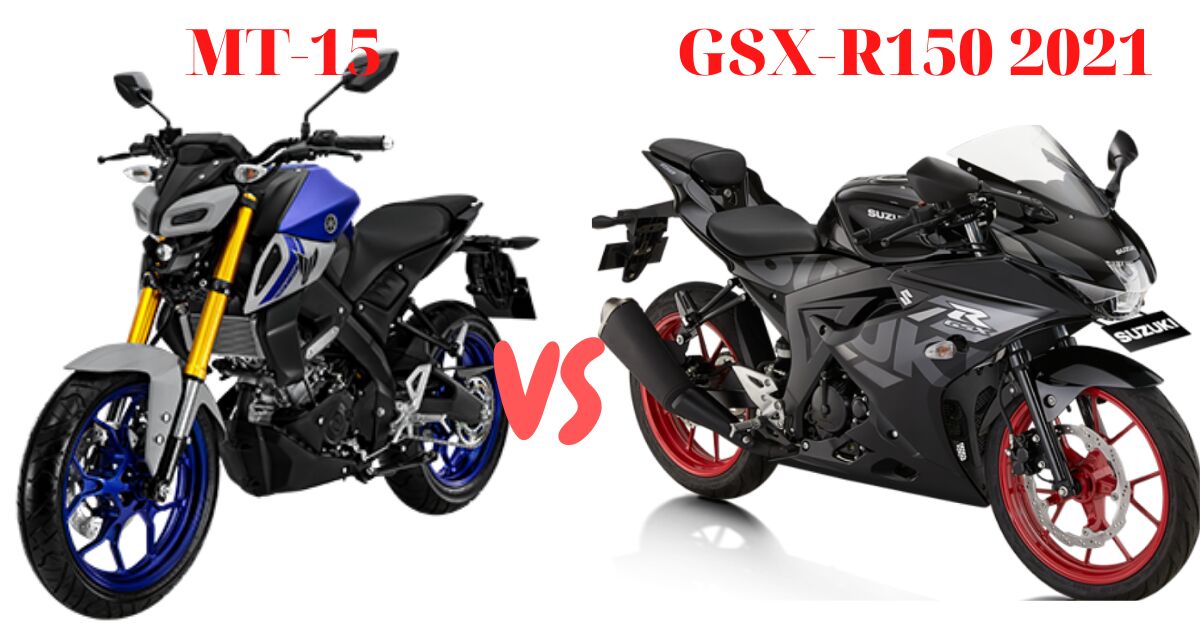 So sánh chi tiết Suzuki GSX-R150 2021 với Yamaha MT-15