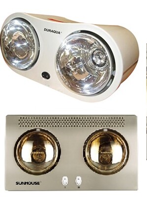 So sánh đèn sưởi DuraQua DBA1C và đèn sưởi nhà tắm Sunhouse SHD3802