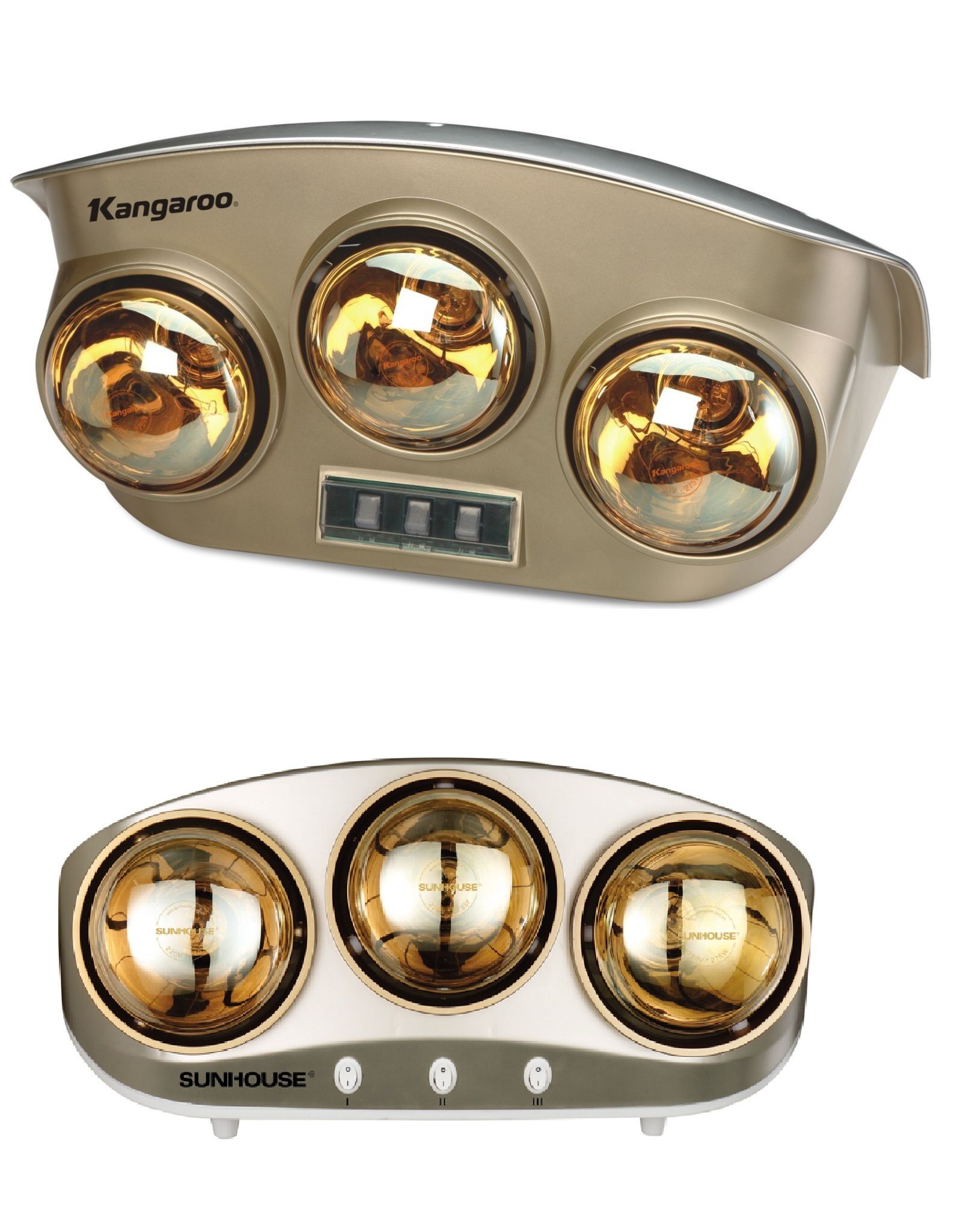 So sánh đèn sưởi Kangaroo KG251 và đèn sưởi Sunhouse SHD3803