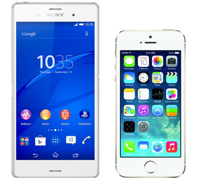 So sánh điện thoại iPhone 5s và Sony Xperia Z3