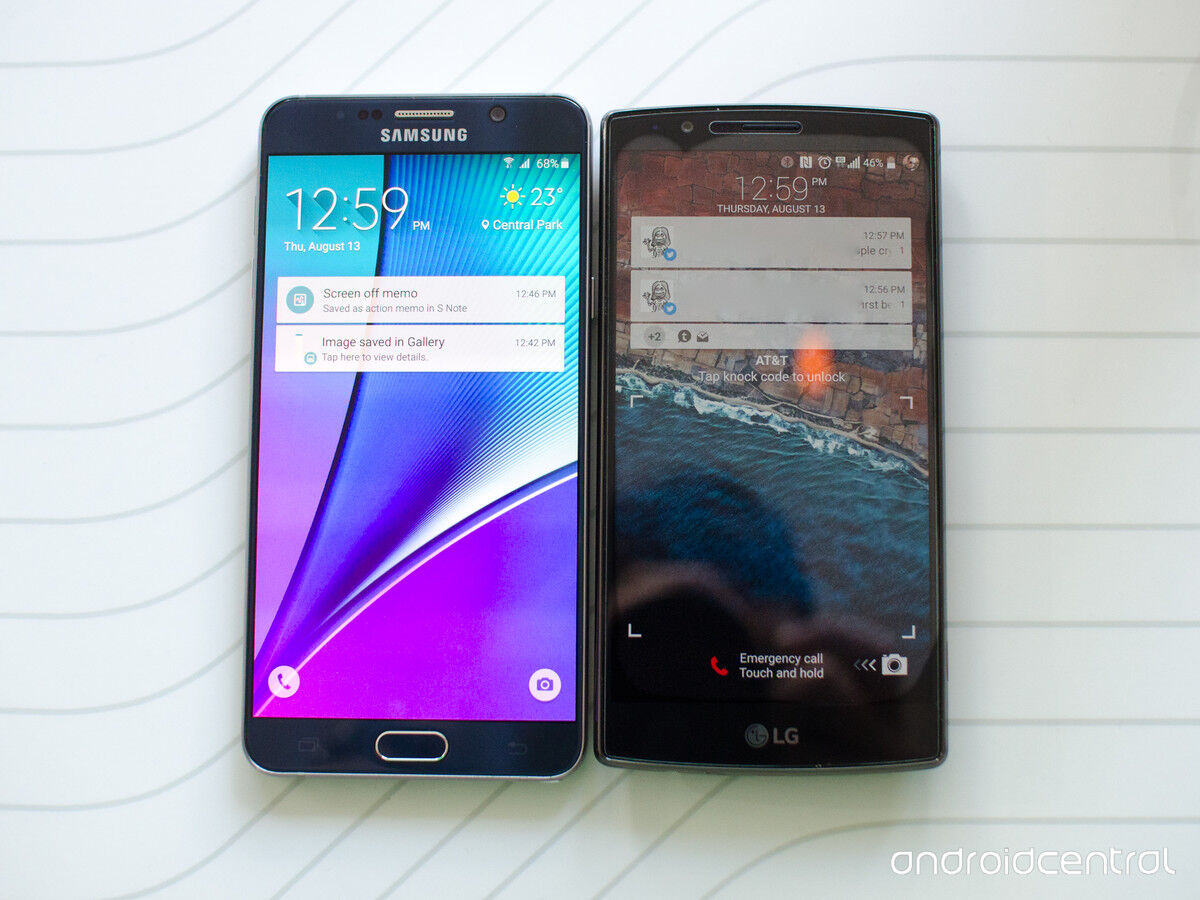 So sánh điện thoại LG G5 và Samsung Galaxy Note 5