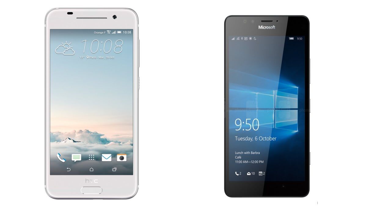 So sánh điện thoại Lumia 950 XL và HTC One A9
