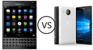 So sánh điện thoại Microsoft Lumia 950 XL và BlackBerry Passport