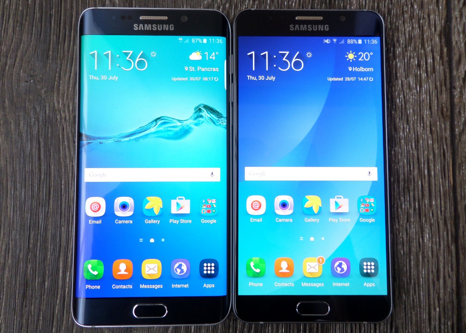 So sánh điện thoại Samsung Galaxy S6 Edge+ và Galaxy Note 4