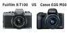So sánh hai chiếc máy ảnh mirroless Fujifilm X-T100 và Canon EOS M50
