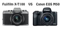 So sánh hai chiếc máy ảnh mirroless Fujifilm X-T100 và Canon EOS M50