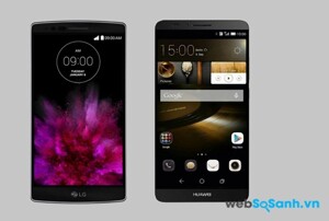 So sánh hai mẫu điện thoại thông minh LG G Flex 2 và Huawei Ascend Mate 7