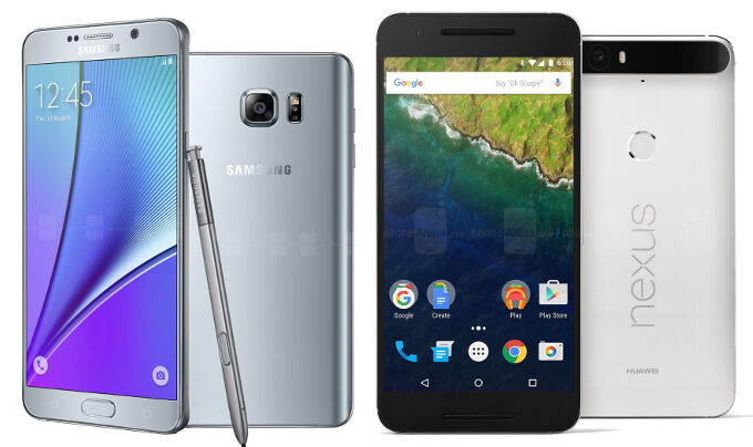 So sánh hai mẫu phablet cao cấp Nexus 6P và Galaxy Note 5
