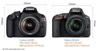 So sánh máy ảnh Canon EOS 1200D và Nikon D5500