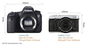 So sánh máy ảnh Fujifilm X-E2 và Canon EOS 6D