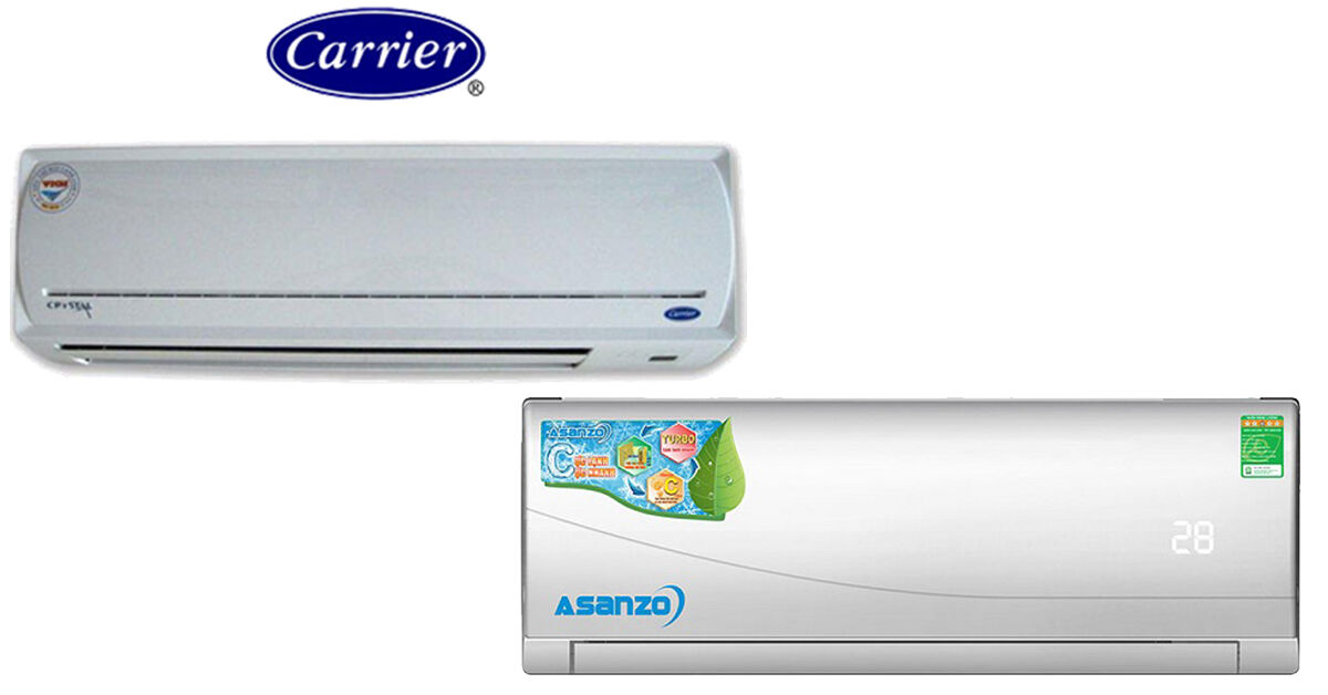 So sánh máy điều hòa Asanzo và điều hòa Carrier