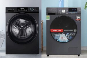 So sánh máy giặt cửa trước 9kg Aqua AQD-A902J BK và Sharp ES-FM90CB-SB trong tầm giá dưới 6 triệu đồng