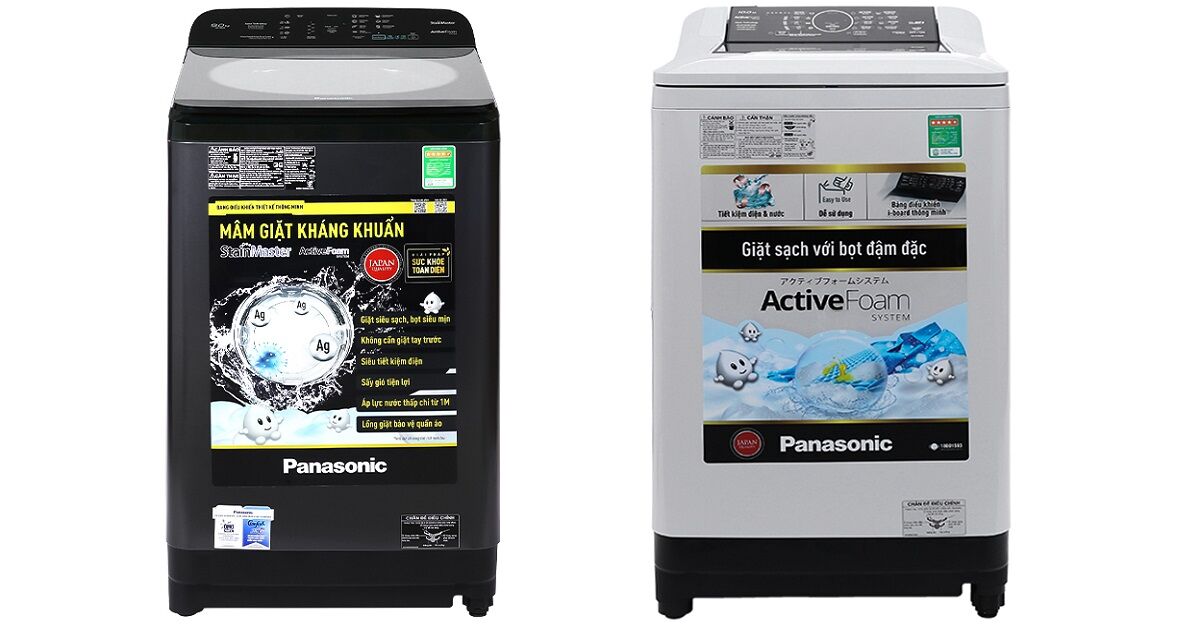So sánh máy giặt Panasonic 10 kg NA-F100A4GRV và Panasonic 9 Kg NA-F90A9BRV