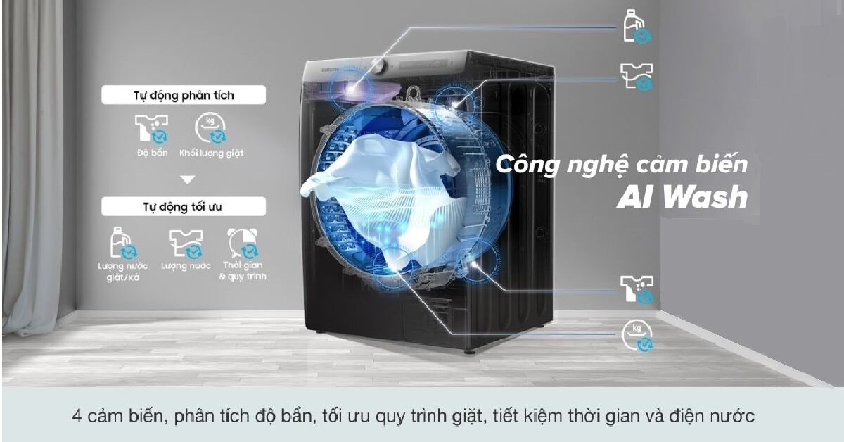 So sánh máy giặt Samsung WW10TP44DSH/SV và Samsung AI WD14TP44DSB/SV