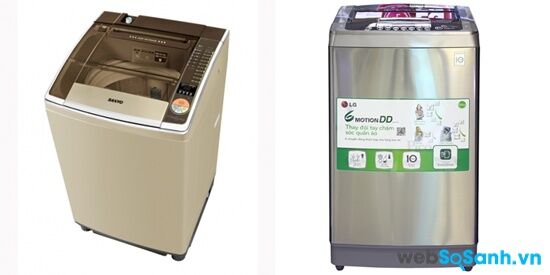 So sánh máy giặt Sanyo ASW-U125ZT và máy giặt LG WFD8527DD