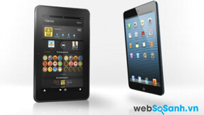 So sánh máy tính bảng Amazon Kindle Fire HD 8.9 và  iPad mini