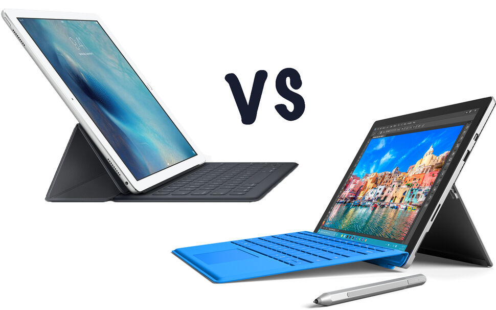 So sánh máy tính bảng lai iPad Pro và Microsoft Surface Book