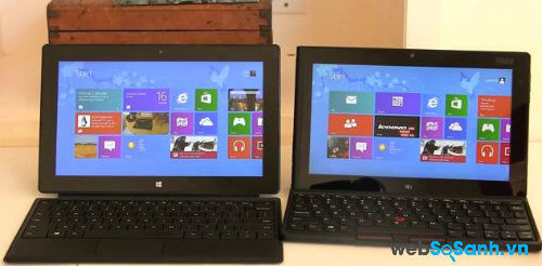 So sánh máy tính bảng Lenovo ThinkPad Tablet 2 và Microsoft Surface Pro