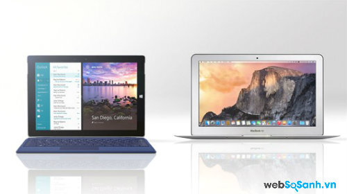 So sánh Microsoft Surface 3 và MacBook Air 2015