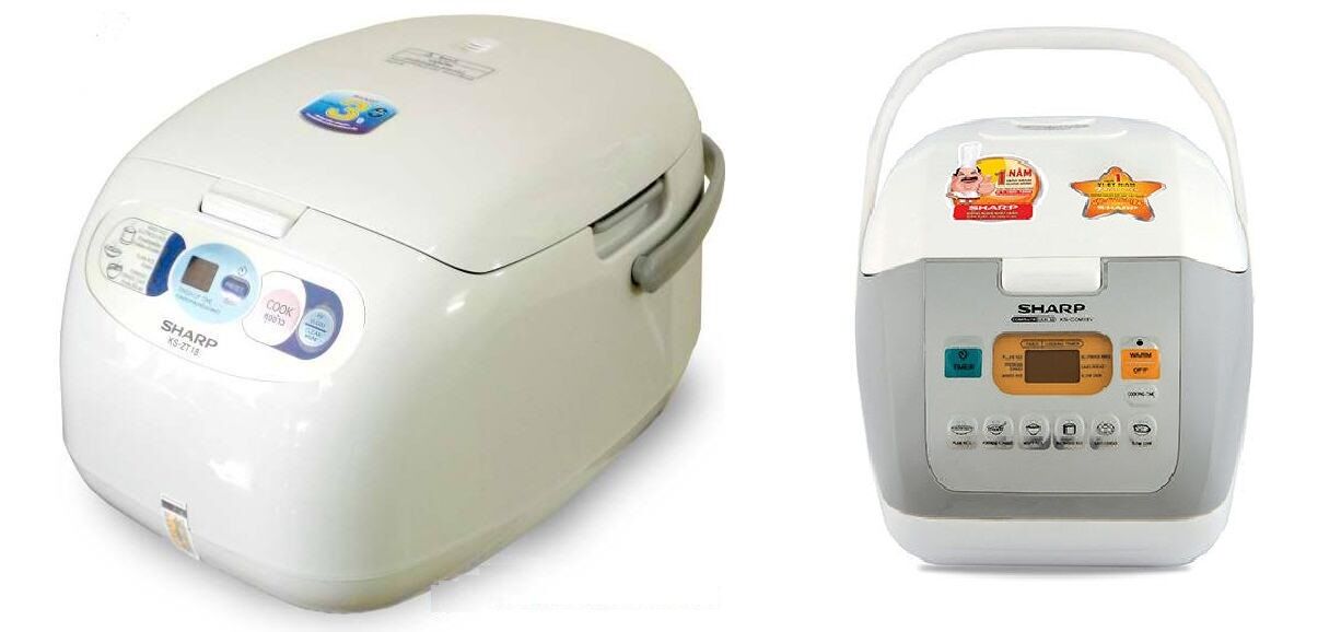 So sánh nồi cơm điện Sharp KS-ZT18V và nồi cơm điện Sharp KS-COM18V/W