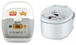 So sánh nồi cơm điện Sharp KS-COM18V/W và nồi cơm điện Bluestone RCB-5925W
