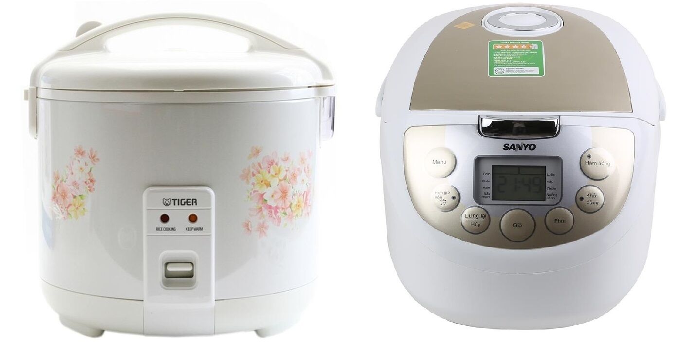 So sánh nồi cơm điện Tiger JNP1800 và nồi cơm điện Sanyo ECJM200