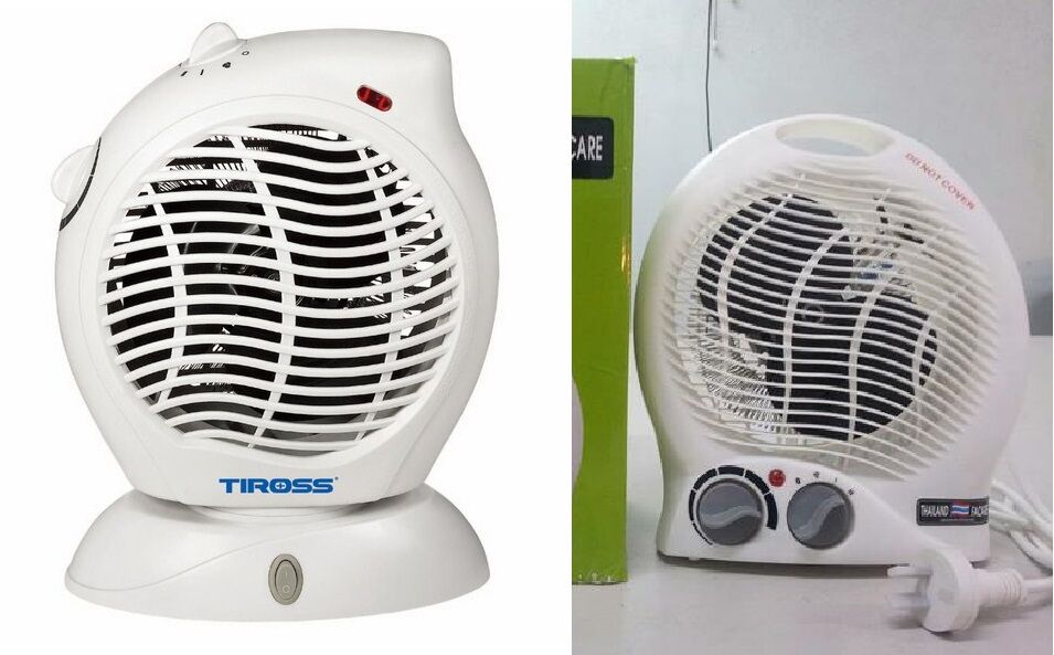 So sánh quạt sưởi Tiross TS-945 và quạt sưởi mini Facare TWFH A02