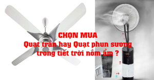 So sánh quạt trần với quạt phun sương : Quạt nào tốt hơn cho những ngày nồm ẩm ?