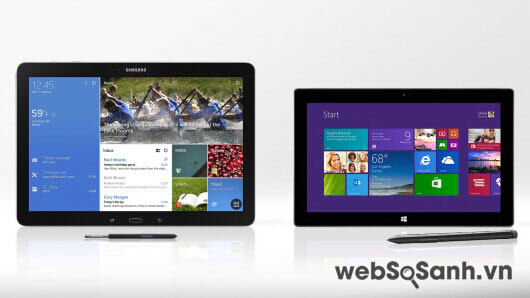 So sánh Samsung Galaxy Note Pro 12.2 và Microsoft Surface Pro 2