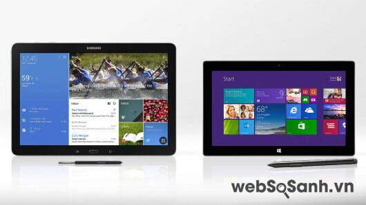 So sánh Samsung Galaxy Note Pro 12.2 và Microsoft Surface Pro 2