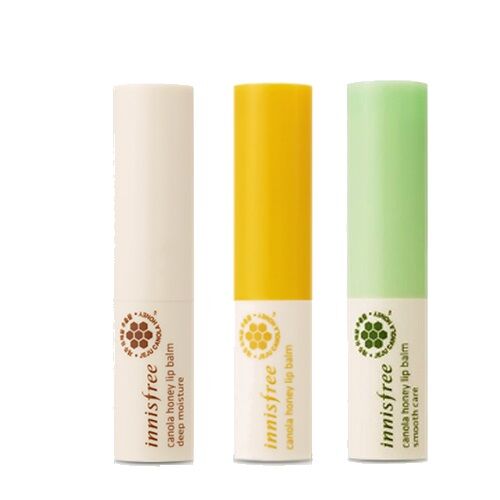 So sánh son dưỡng môi Carmex Lip balm stick và Innisfree Canola honey lip balm stick