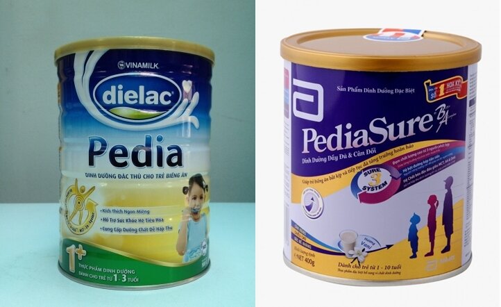 So sánh sữa bột Vinamilk Dielac Pedia và Abbott Pediasure B/A cho trẻ biếng ăn, nhẹ cân