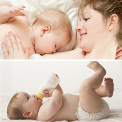 So sánh sữa mẹ và sữa bột công thức cho bé
