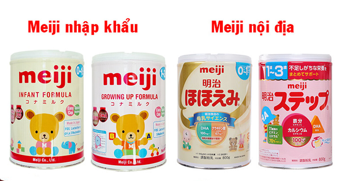 So sánh sữa Meiji nhập khẩu và sữa Meiji nội địa có gì khác nhau ?