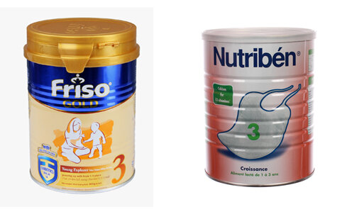 So sánh sữa sữa bột Nutriben 3 với sữa bột Friso Gold 3