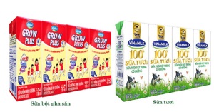 So sánh sữa tươi và sữa công thức pha sẵn cho bé chi tiết