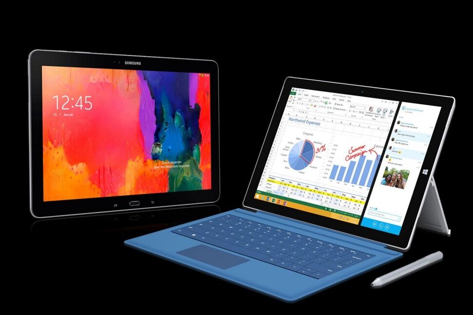 So sánh Surface Pro 3 và Samsung Galaxy Note Pro 12.2
