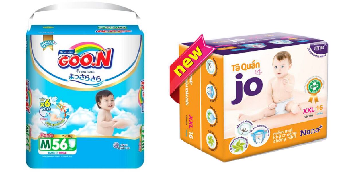 So sánh tã quần Goon và tã quần Jo nên chọn loại nào tốt hơn?