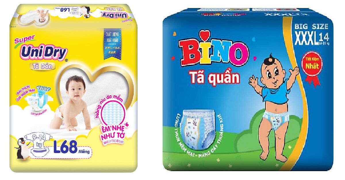 So sánh tã quần UniDry và tã quần Bino loại nào tốt hơn?