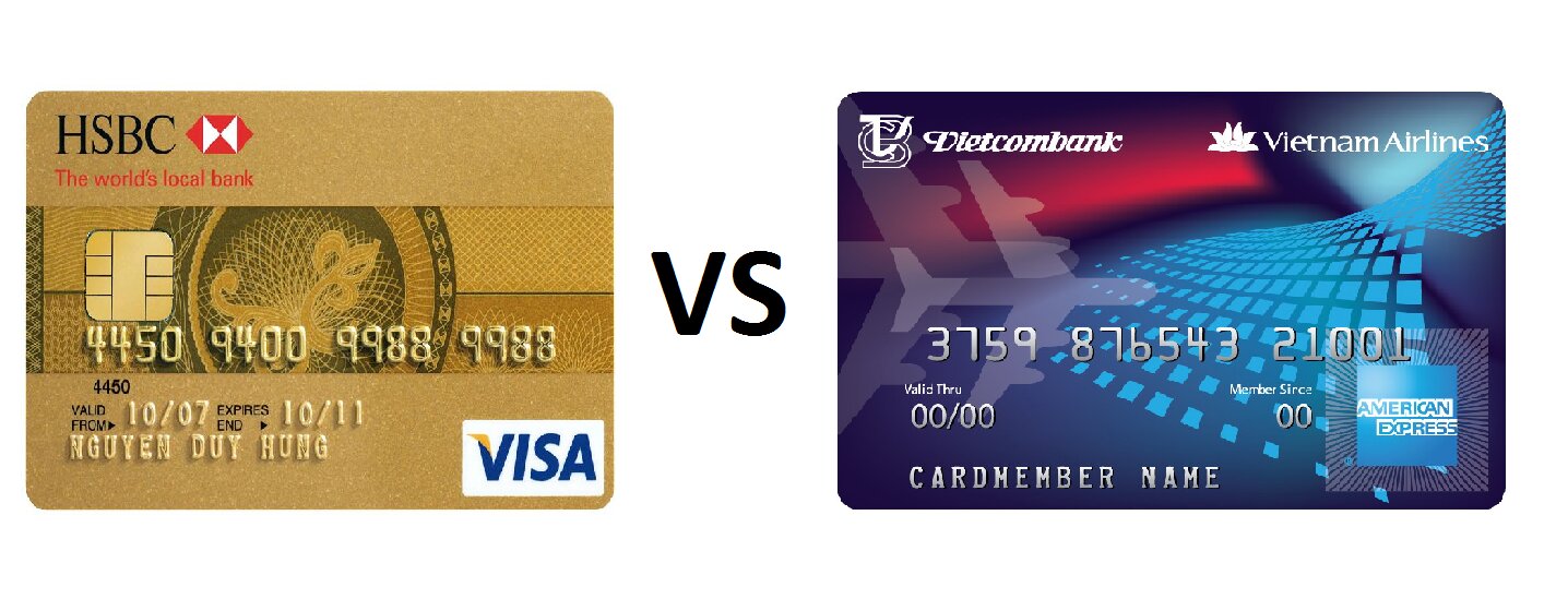 So sánh thẻ tín dụng ngân hàng HSBC và Vietcombank
