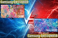 So sánh tivi Samsung QA55Q80B và Samsung QA55QN85B - Bạn chọn QLED hay Neo QLED?