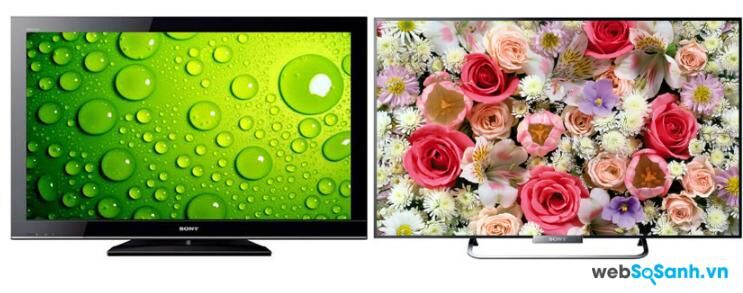 So sánh Tivi Sony LED KDL-42W674A và LCD KLV 40BX450