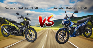 So sánh xe máy Suzuki Raider R150 và Suzuki Satria F150