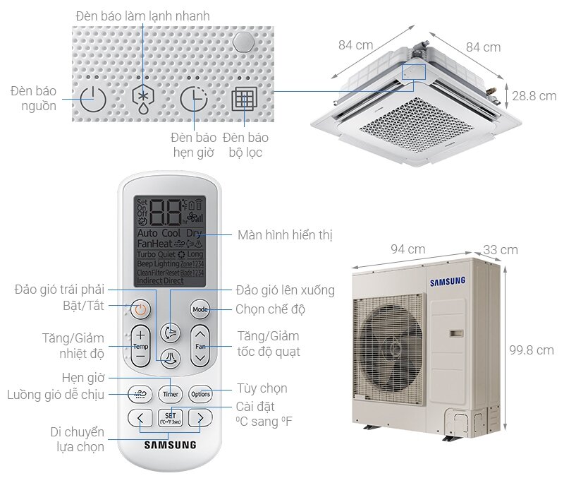 7 tính năng nổi bật của điều hòa âm trần Samsung AC100TN4DKC/EA