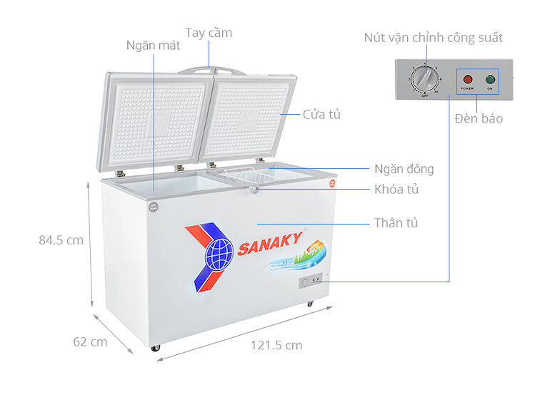 Đặc điểm nổi bật của tủ đông Sanaky vh3699w1