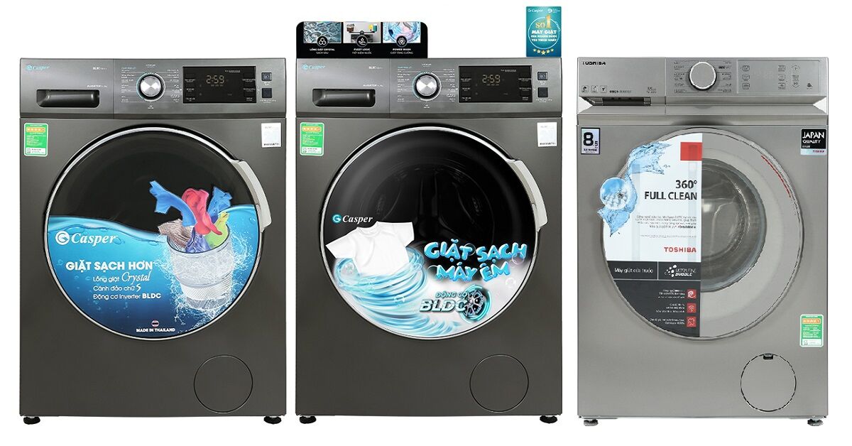Sự khác biệt của máy giặt cửa ngang Electrolux EWF1024BDWA và Toshiba TW-BK105S3V(SK) giá 8 triệu đồng
