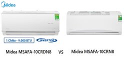 Sự khác biệt giữa điều hòa Midea MSAFA-10CRDN8 và Midea MSAFA-10CRN8