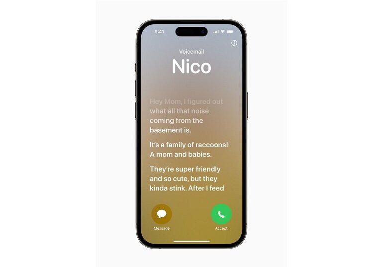 iOS 17 có gì mới live voice mail