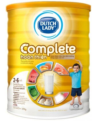 Sữa bột Dutch Lady Complete dành cho trẻ biếng ăn từ 2 đến 6 tuổi